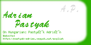 adrian pastyak business card